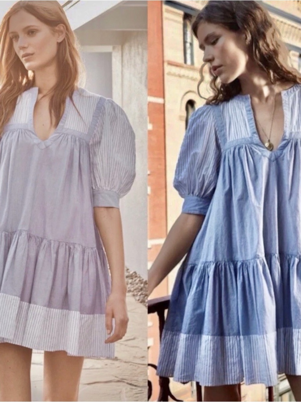 La Vie Rebecca Taylor Mixed Stripe Swingy Dress Size XS